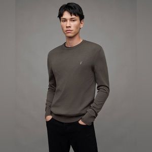 AllSaints Mode Merino Crew Neck Sweater | Dark Ivy Green (Size XL) | Like New!